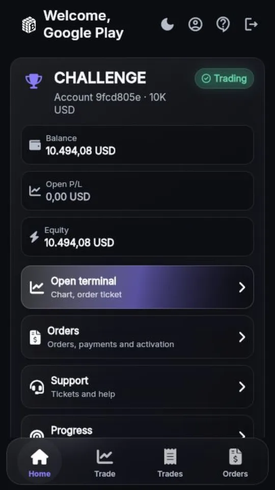 blockfunded Android home screen